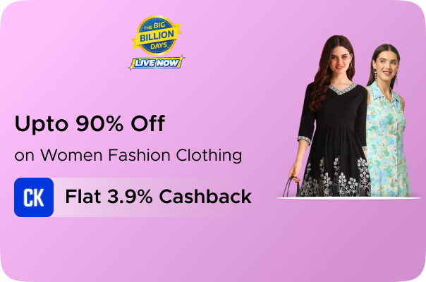 Flipkart: Upto 90% Off on Women Fashion Clothing + Flat 3.90% CashKaro Cashback